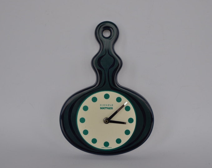 Vintage German Ceramic Wall Clock From Kienzle Boutique. Teal. Made in Germany. Etsy