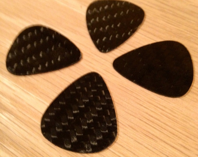 Handshaped Carbon Fiber Guitar Pick Etsy