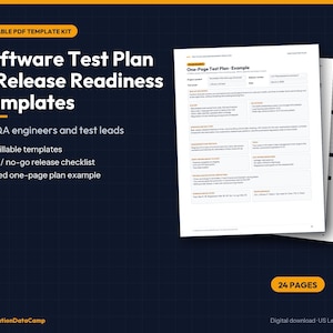 Mall för programvarutestplan | Checklista för release | Ifyllbar PDF för tekniska projektteam