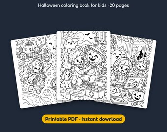 Spooky Careers Halloween Coloring Book for Kids | 20 Jobs, Pumpkins, Ghosts (PDF Download)