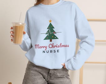 Christmas Nurse Sweatshirt | Nurse Christmas Crewneck, Christmas Sweater for Nurse, Nurse Gift