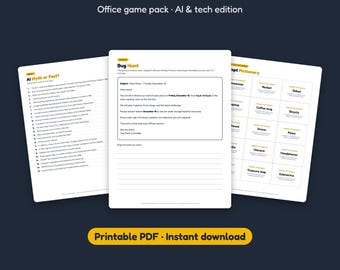 AI Tech Team Building Games | Office Icebreaker Activities (PDF Download)