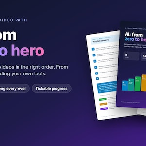 AI for Beginners Guide PDF, Learn ChatGPT Step by Step, 8 Level Video Roadmap with Checklist, Prompts, Claude, Gemini, Printable Study Plan