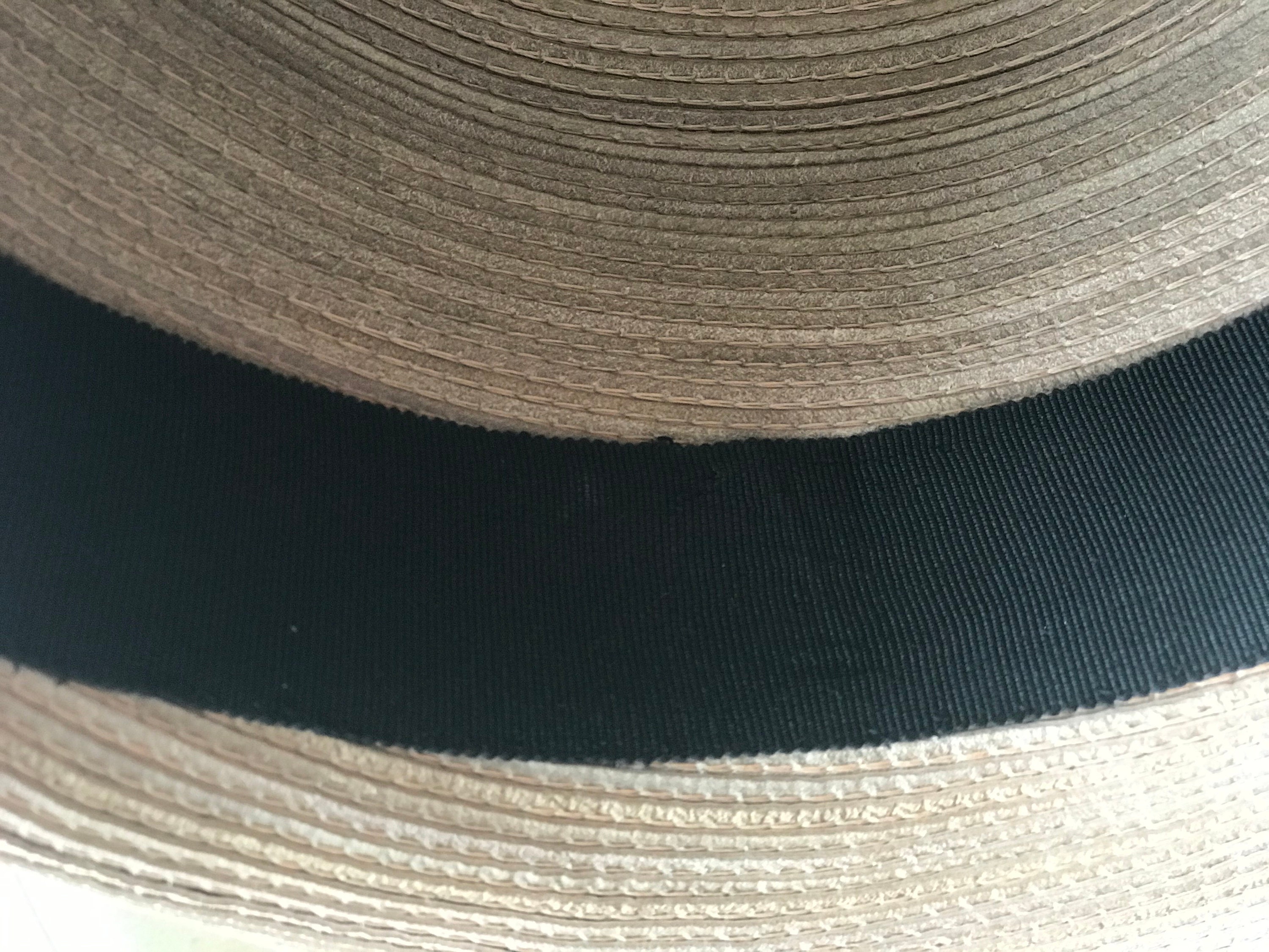 Patrica Underwood designer Corded Leather Cordova Brown brimmed hat 1980’s 80’s VINTAGE: 1980 main image 2