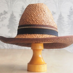 Bi-Color  Raffia  Straw Cowboy Hat