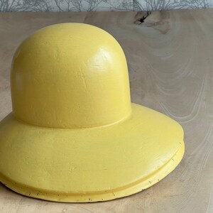 German-made block plaster hat block in 20's/70's shape floppy style with asymmetrical brim image 2