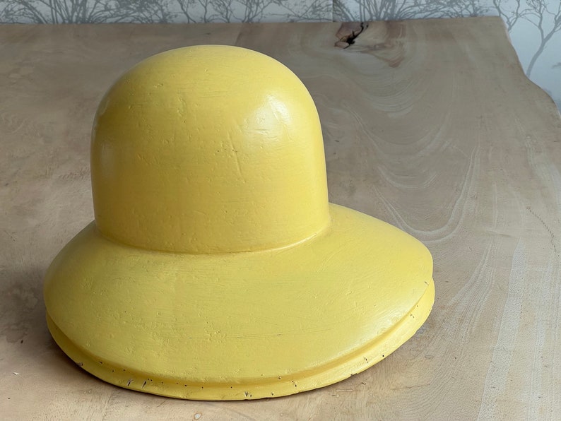 German-made block plaster hat block in 20's/70's shape floppy style with asymmetrical brim image 2