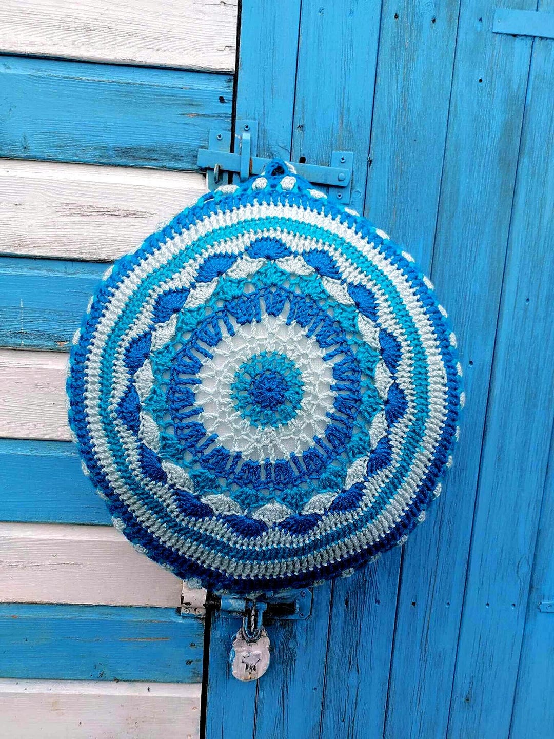 LEFT Handed, Swimming Pool Crochet Cushion PATTERN ONLY, Mandala ...