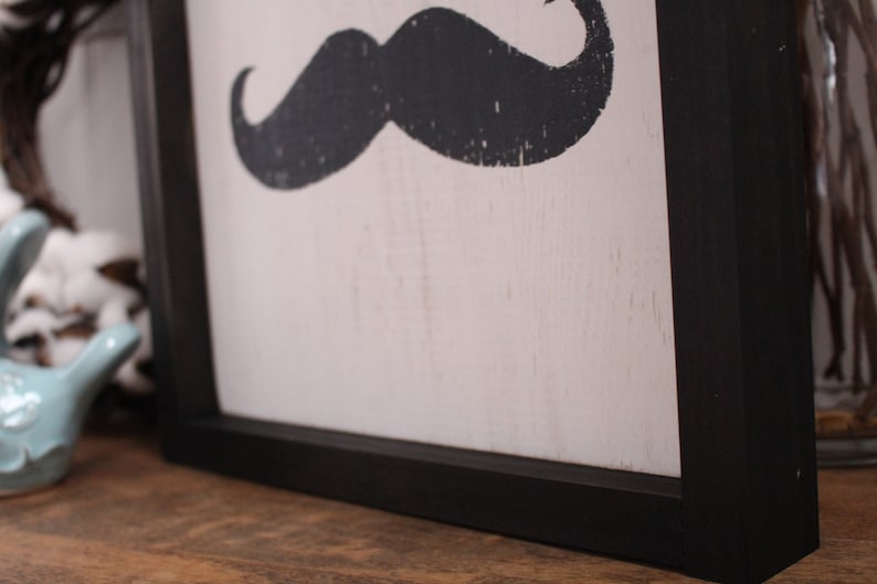 Set of 2 Mustache and Lips Wall or Shelf Decor-LipsWallShelf Decor 10.75x10.75 SALE Ready to Ship MustacheLips Wood Signs