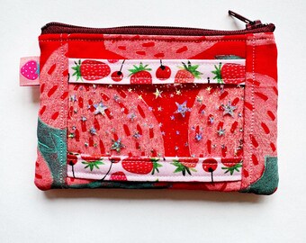 Strawberry Zipper Wallet