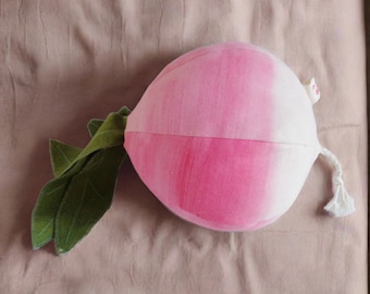 Radish Canvas Ball Cushion Fun decoration for kids room or nursery. Handmade Danish Toy