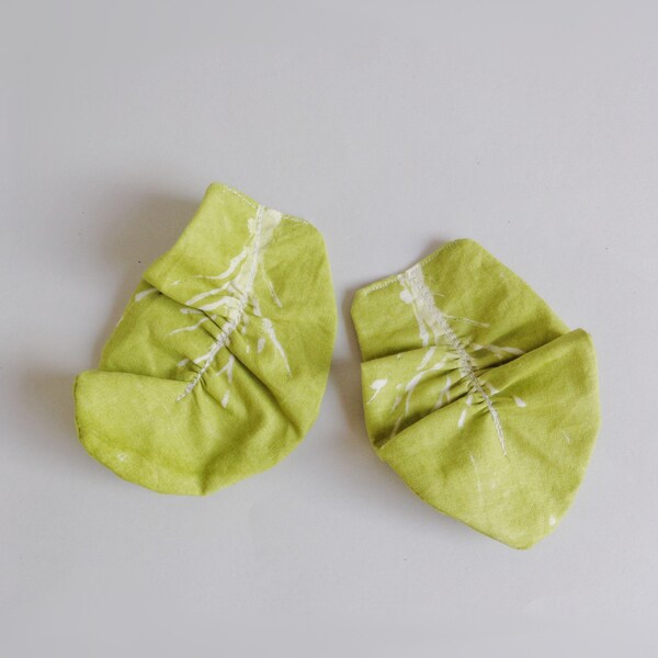 Pretend Play Lettuce leaves 2 piece play market washable textile play food ecofriendly handmade in Denmark