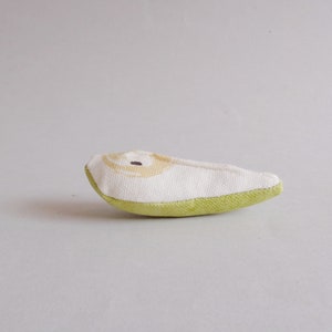 Childrens pretend play Realistic pear slice made from durable canvas Perfect for imaginative grocery stores, Denmark made kids play food