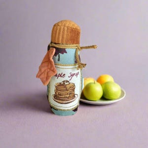 Spielen Essen Ahornsirup Flasche Stoff Baumwolle Leinwand Spielzeug Für Kinder Rollenspiel Einkaufen