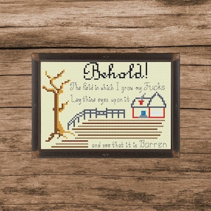 Behold! My barren field | Cross Stitch Pattern | PDF Pattern