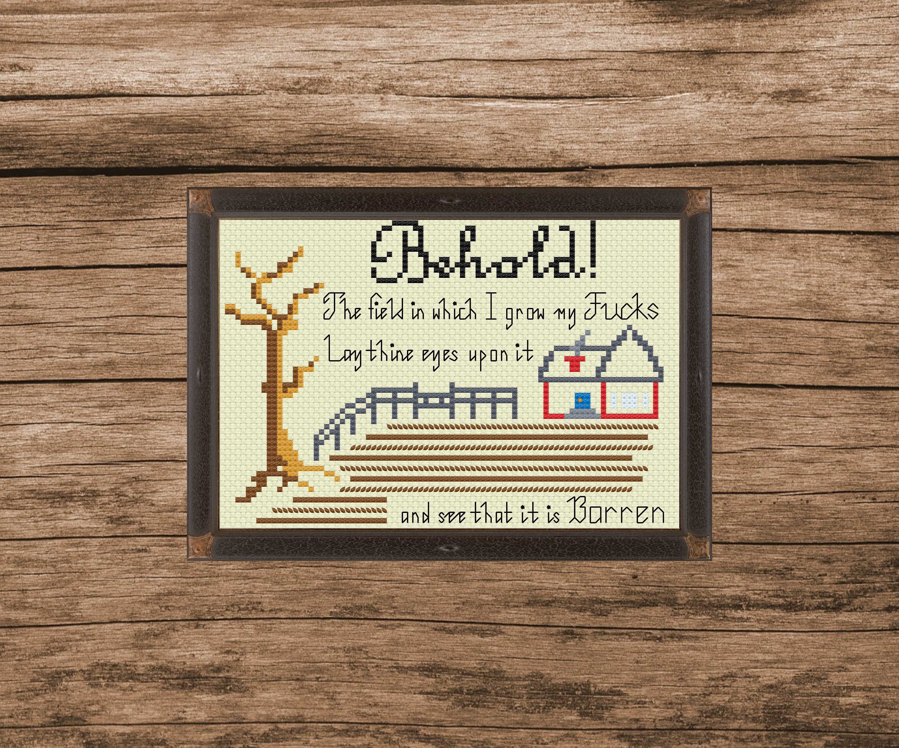 Behold! My barren field | Cross Stitch Pattern | PDF Pattern