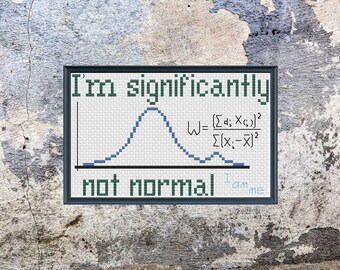 I’m significantly not normal | Mathematical Equation | Cross Stitch Pattern | PDF Pattern