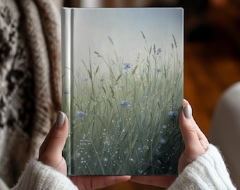 Cuaderno de tapa dura con diseño de flores silvestres, diario de escritura, cuaderno de gratitud con líneas, cuaderno para tomar notas diarias, regalo para ella