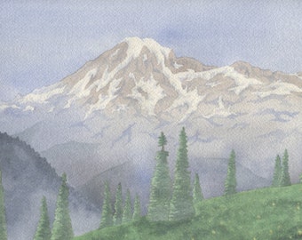 Mount Rainier Giclee Printed Card