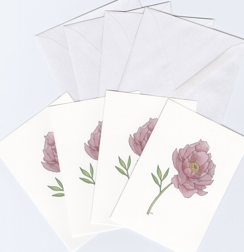 Peony Printed Card Set image 2