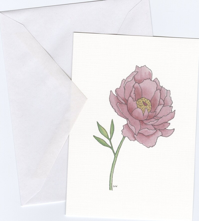 Peony Printed Card Set image 1