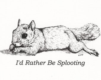 Splooting Squirrel Printed Card Set