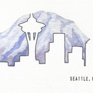 Seattle Skyline Printed Card Set