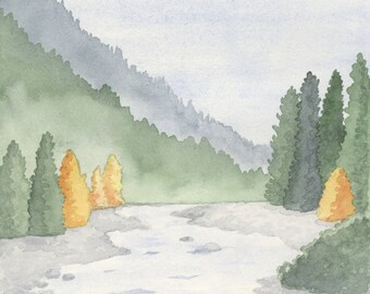 Mountain River Original Painting