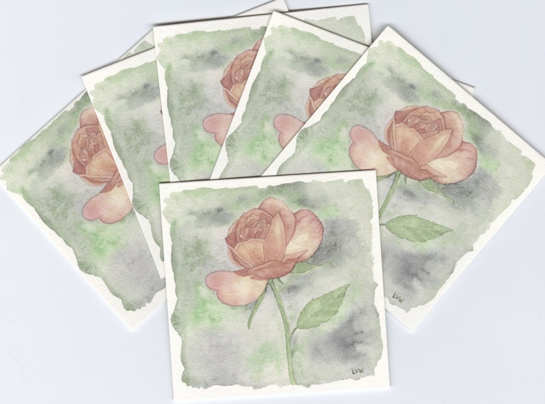 Rose Bloom Giclee Printed Card Set image 1