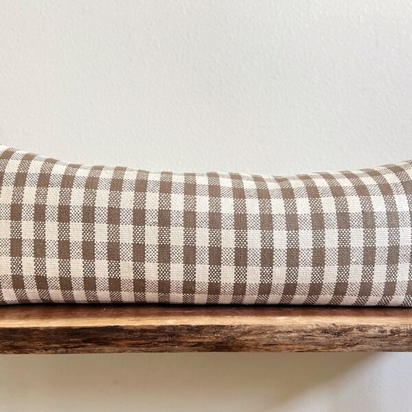 Brown Lumbar Pillow Etsy