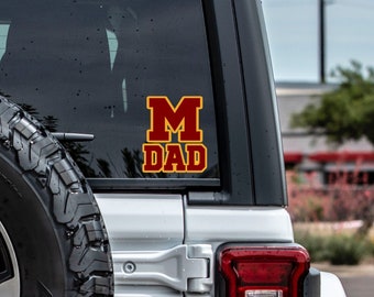 University of Minnesota Dad Car Decal, Die-Cut Sticker, U of M Dad Sticker, Waterproof University of Minnesota Car Sticker, U of M Parent