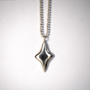 Celestial Pendant Necklace, Star Pendant Necklace, Silver Star Necklace, Celestial Pendant Necklace, Handmade Pendant, Silver Charm Necklace
