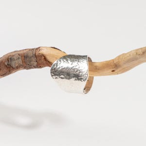 Hammered Wide Sterling Silver Ring, Wide Ring Band, Hammered Texture Ring, Wide Statement Ring, Broad Ring Band, Textured Ring