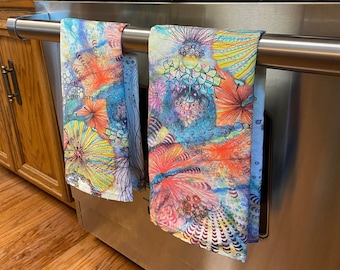 Linen-Cotton Tea Towel: Handmade Kitchen Decor