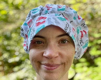 NICU Surgical Cap, Scrub Cap, Breathable Fabric, Reusable & Washable, Made USA, Medical Doctor, Nurse Hat, 100%  Cotton