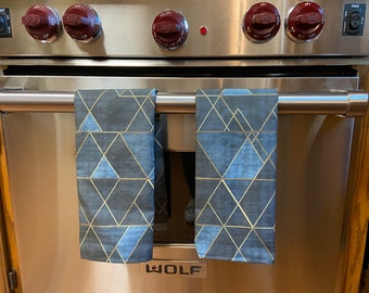 Triangle Linen Cotton Tea Towel: Modern Kitchen Decor
