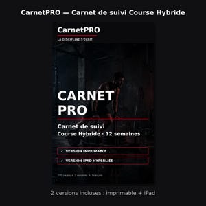 12-wöchiges Hybrid-Lauftrainingsprotokoll | Druckbares PDF-Fitness-Tagebuch + iPad GoodNotes | Sofort-Download