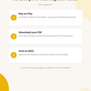 K&ouml;nnte beinhalten: Eine Anleitung mit dem Titel JavaScript for Kids Beginner Guide mit drei Schritten: 1. Auf Etsy kaufen f&uuml;r einen sofortigen Download, 2. PDF auf das Ger&auml;t speichern, 3. In 100% Originalgr&ouml;&szlig;e drucken. Enth&auml;lt einen Papiertipp und das Logo Quirknest Prints.