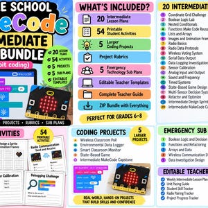 Middle School MakeCode Intermediate Technology Mega Bundle | micro:bit Coding Lessons, Activities, Projects and Sub Plans image 3
