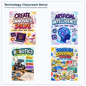 Mega Bundle 30 Technology Posters for Classroom