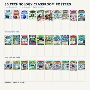 Mega Bundle 30 Technology Posters for Classroom