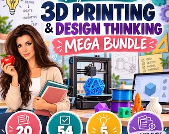 High School 3D Printing & Design Thinking Bundle | 20 Lessons, 54 Activities (Digital Download)