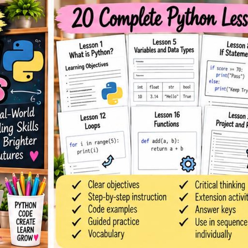 High School Python Foundations Mega Bundle | 20 Lessons, 54 Activities, Projects (Digital Download) image 7