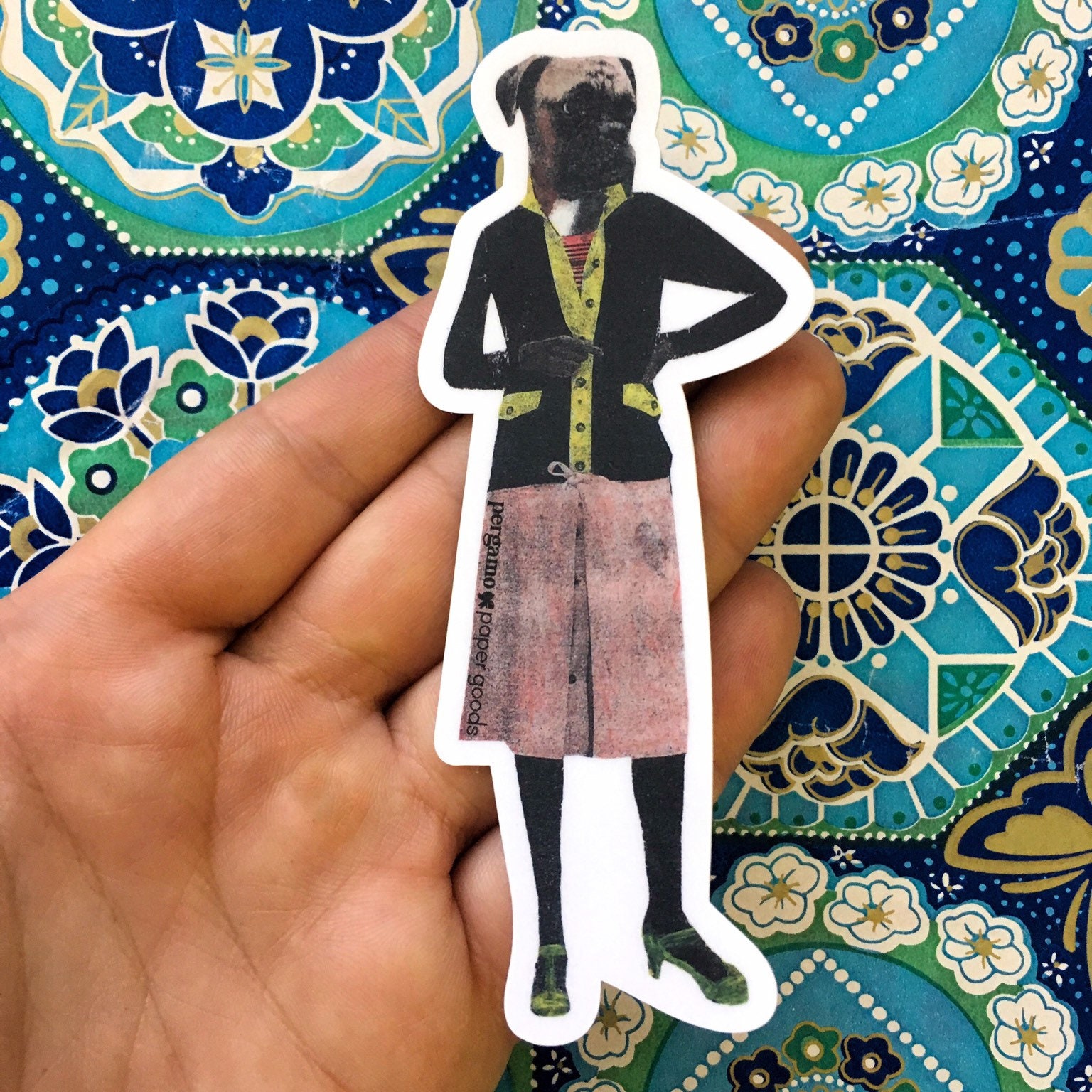 Boxer Dog Vinyl Sticker, Laptop Stickers, Dog Lover Gift, Illustrated Sticker, Outdoor Stickers, Boxer Dog Gift - Thumbnail 2