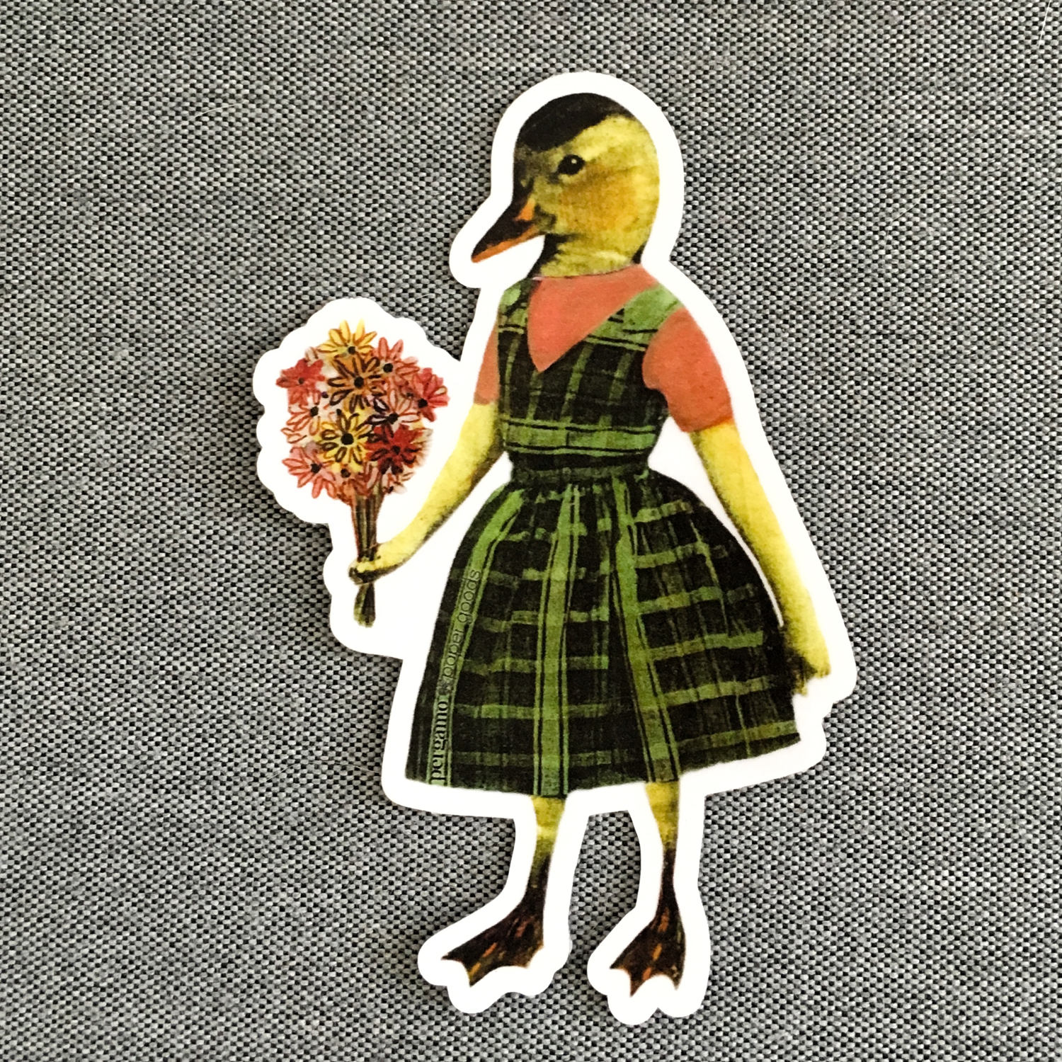 Duck Vinyl Sticker, Retro Laptop Sticker Pack, Car Stickers, High Quality Outdoor Decals, Vintage Animal Decal Weird Art Bird Lover Gift - Thumbnail 4