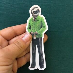 Rare Luiaard Sticker, Beste Luiaard Vinyl Sticker Pack, Hoge Kwaliteit Waterdichte Outdoor Stickers Laptop, Duurzame Sticker, Surreal Stocking Stuffer afbeelding 3