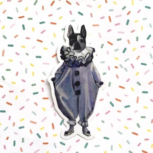 French Bulldog Sticker, Frenchie Gifts, Vinyl Stickers Laptop Flask, Weird Dog Lover Gift, Illustrated Decal, Outdoor Decals, Animal Rescue