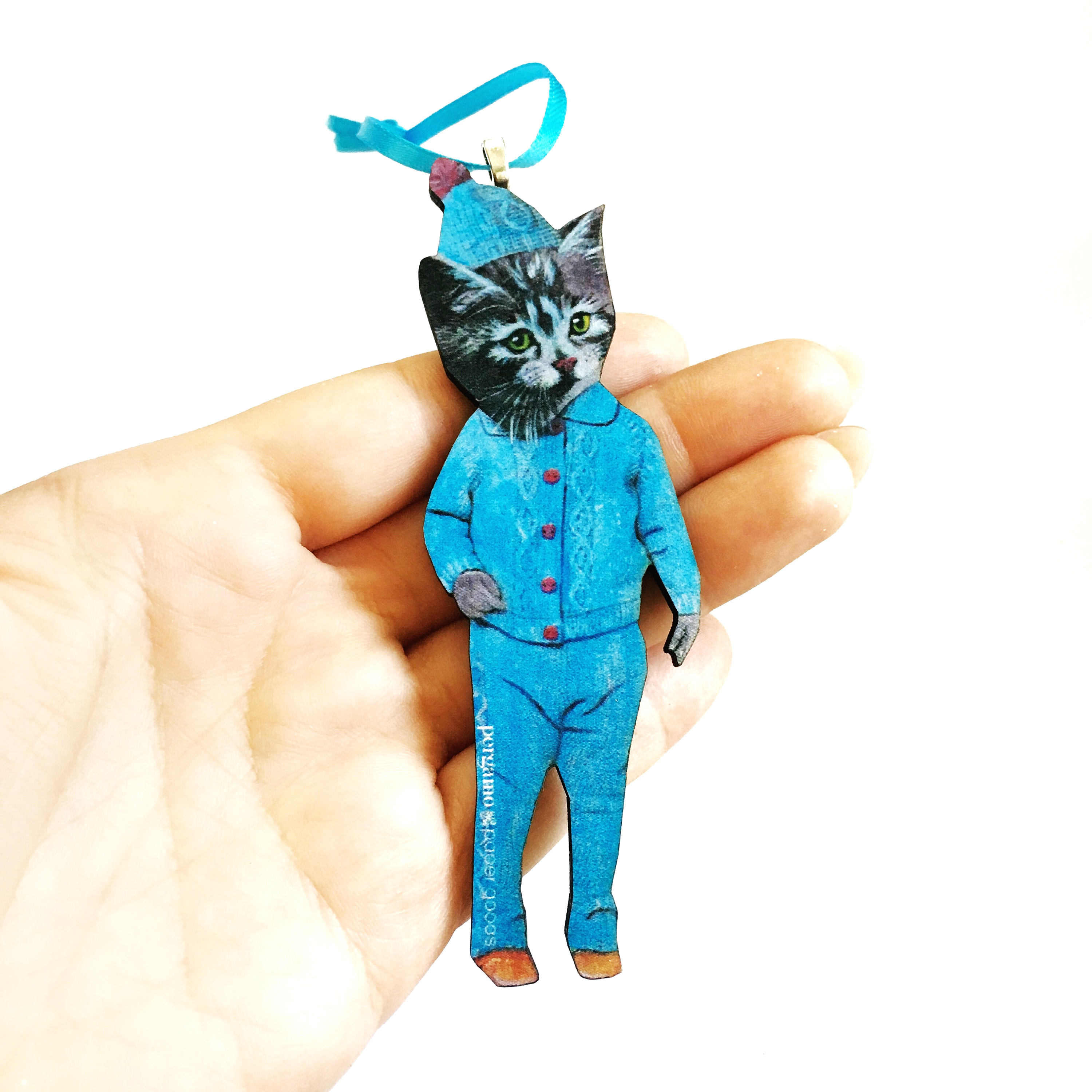 Kitten Laser Ornament, Quirky Cat Christmas Ornaments, Best Cat Mom Gift, Gifts for Cat Lovers, Veterinarian Animal Rescue, High Quality