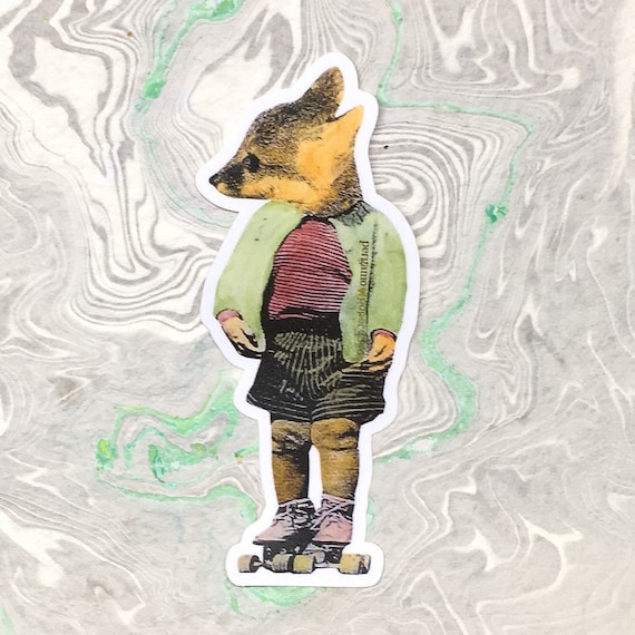 Fox Vinyl Sticker Pack, Phone Case Stickers, High Quality Bumper Laptop Outdoor Yeti Durable Decals, Weird Decal Roller Skates Roller Derby