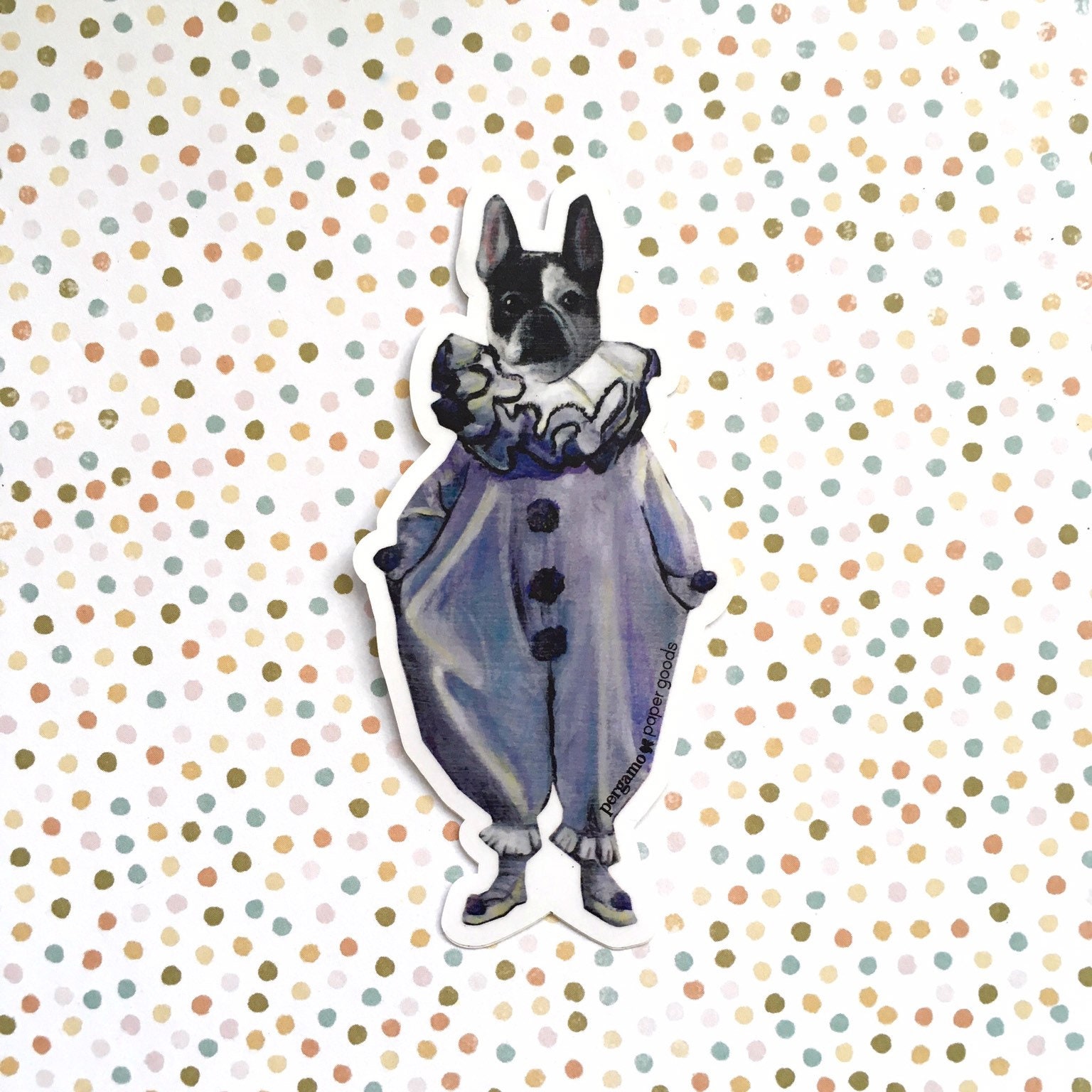 French Bulldog Sticker, Frenchie Gifts, Vinyl Stickers Laptop Flask, Weird Dog Lover Gift, Illustrated Decal, Outdoor Decals, Animal Rescue - Thumbnail 5